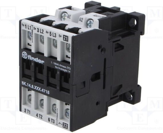 Power Contactor 3 No 1 Nc 18a-400v Ac3 230v Ac 6k.14.8.230.4718