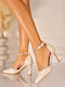 Heels with Low Heel Beige