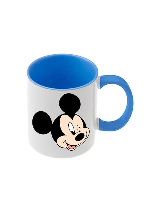 Κούπα Mickey Mouse Γαλάζια Λαβή Εσωτερικό