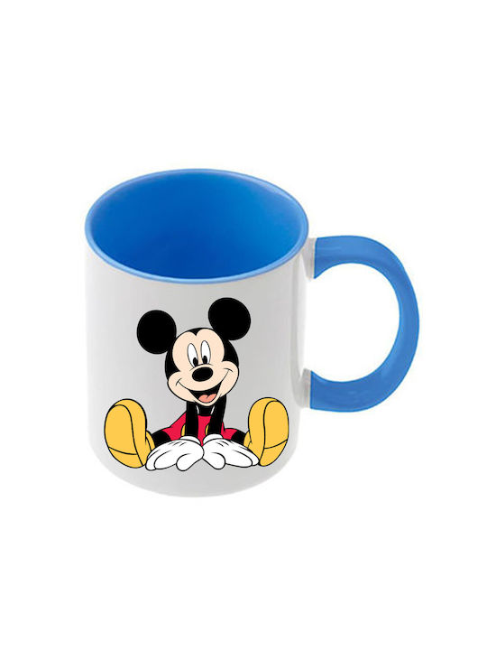 Κούπα Mickey Mouse Γαλάζια Λαβή Εσωτερικό