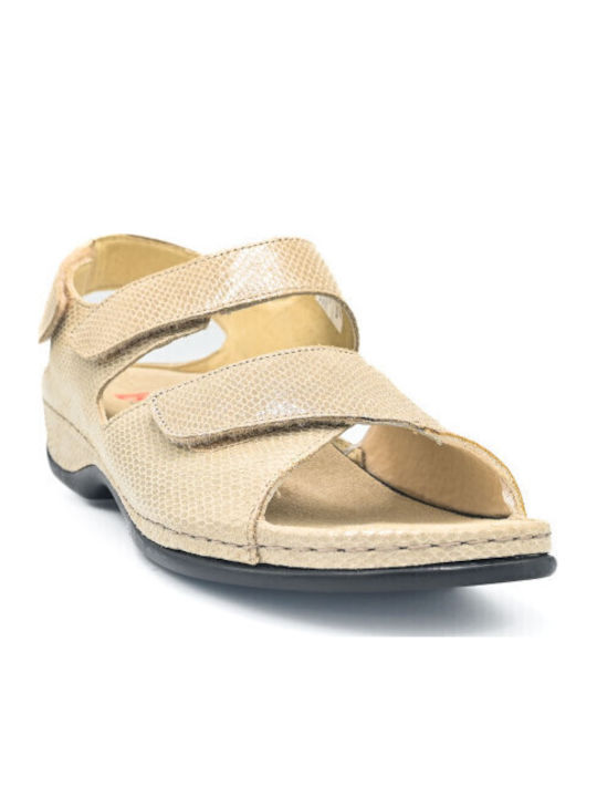 Berkemann Leather Women's Anatomic Sandals Beige