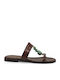 Leder Flache Sandalen Für Damen Braun