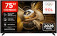 TCL Smart Fernseher 75" 4K Ultra HD SQD-Mini LED X11L HDR (2026) 75X11L
