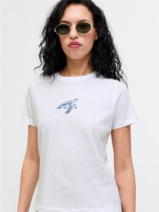 Jack & Jones Γυναικείο T-shirt Λευκό