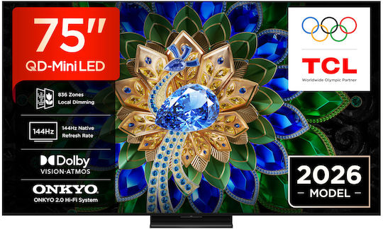TCL Smart Τηλεόραση 75" 4K UHD QD-Mini LED A400U HDR (2026) 75A400U
