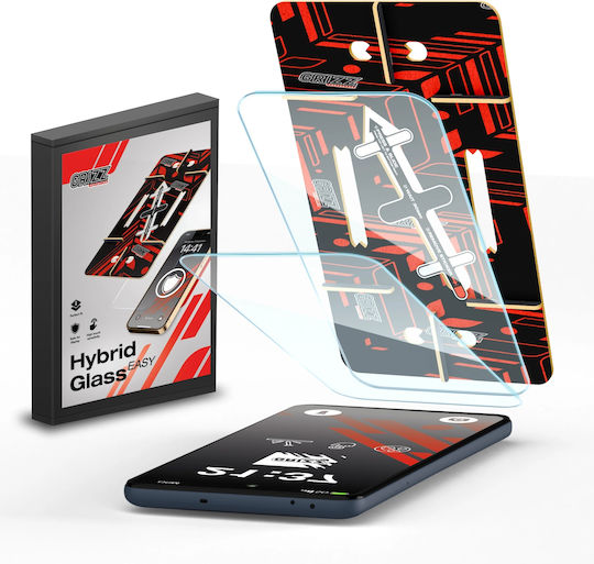 Grizzglass Hybridglass Easy Gehärtetes Glas Displayschutzfolie Installationskit Inklusive Kompatibel Samsung Galaxy M35 Transparent