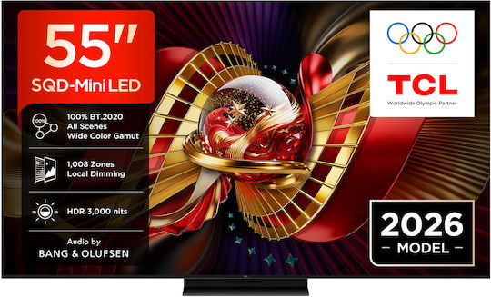 TCL Smart Televizor 55" 4K UHD SQD-Mini LED C8L HDR (2026) 55C8L