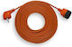 Elgotech Garden Extension Cord Omy 1 Socket Without Switch Orange 30m Pk-1030