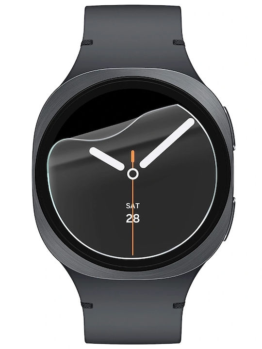 Set 2 Bizon Watch Hydrogel Protective Films Compatible Samsung Galaxy Watch 8 44mm Transparent