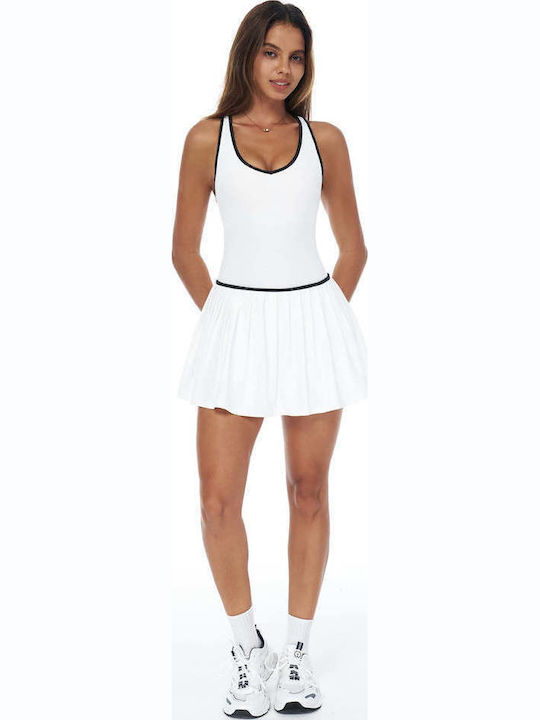 Amor Sports Damenkleid Sportlich Weiß