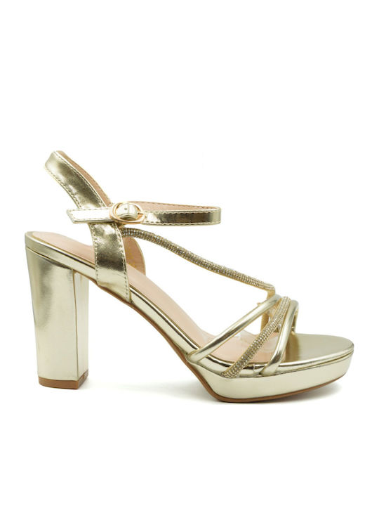 Anatomic Sandals with Strass Gold