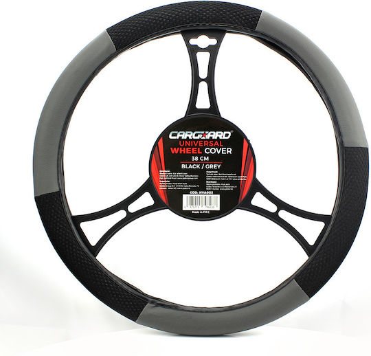Universal 38 Cm Car Steering Wheel Cover Gray Black Steering Wheel Protection Easy Installation