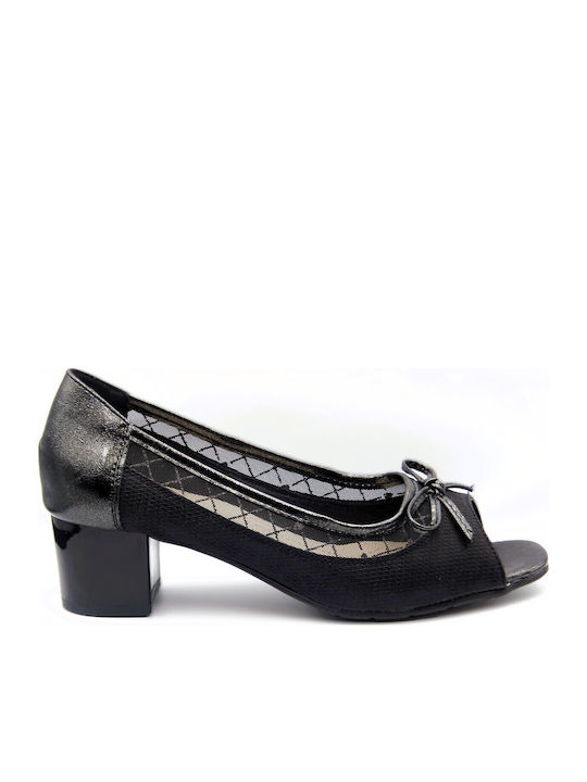 Peep Toe Γόβες Μαύρες