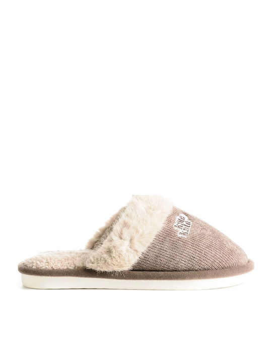 Jomix Anatomic Women's Slippers with Fur Beige