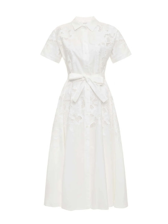 Midi Hemdkleid Weiß