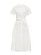 Midi Hemdkleid Weiß