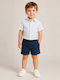 Kinderbekleidungsset mit Shorts Sommer 2 Stück Weiß