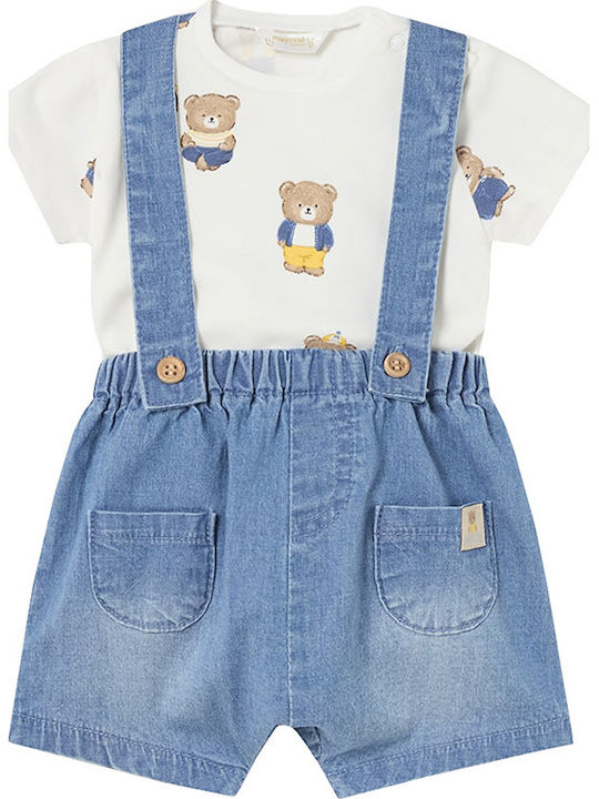 Mayoral Kids Set with Pants Summer 2pcs White-Yellow
