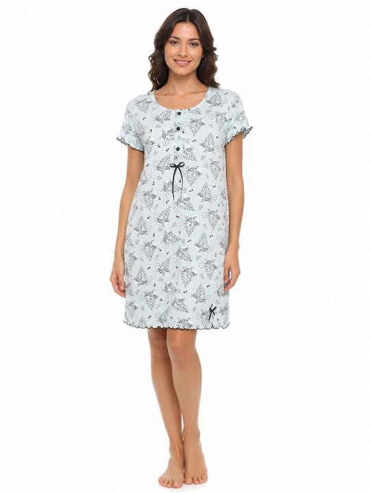 Nina Club Summer Women's Nightgown Floral Ciel