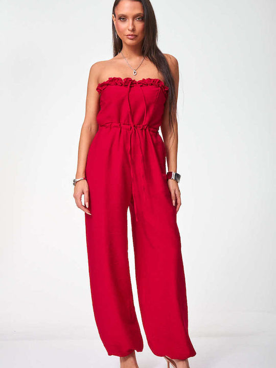 Decoro Damen Jumpsuit Rot