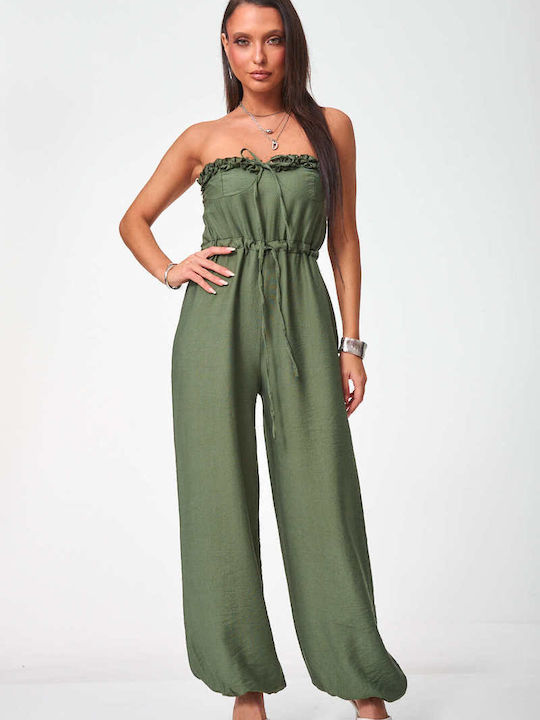 Decoro Damen Jumpsuit Khaki
