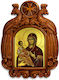 Holy Mary Tricherousa Wooden Eagle Icon 39cm