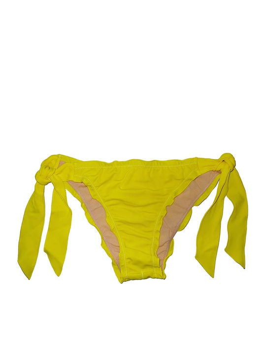 Bikinihosen Brasil mit Schnürung Tiefes Gelb