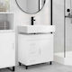 vidaXL Badezimmer Waschtisch-Einheit Ohne Waschbecken M60xB35xH60cm Weiß