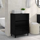 vidaXL Bathroom Vanity Unit Without Sink M60xB35xH80cm Black