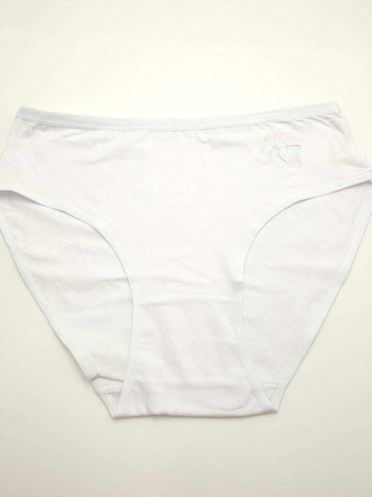 Power Flower Cotton Women's Briefs White
