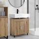 vidaXL Bathroom Vanity Unit without Sink M60xB35xH60cm Oak