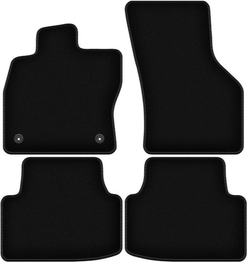 Basic Schwarz Velours Fußmatten Cupra Leon Kl 5d Sportstourer 35cm 2020-2024