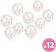 Set 12 Baloane Zi De Naștere Cu Nume Transparente 30cm