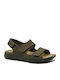 Leather Men's Sandals In Brown Color