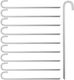 Set 10 Cuiere Pentru Cort Relaxdays 45 Cm Argintii 45x1x6.5 Cm