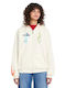 Damen Sweatshirt Strickjacke Creme