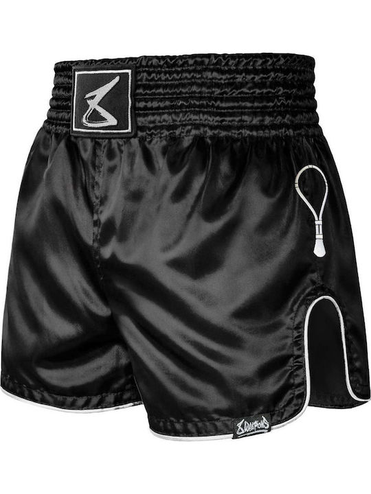 Σορτσάκι Muay Thai 8 Weapons Mongkol Black White
