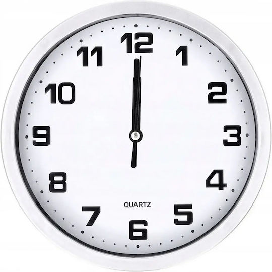 Silberne Analoge Wanduhr 20cm Leiser Quarzmechanismus Silberne Analoge Wanduhr 20cm Leiser Quarzmechanismus