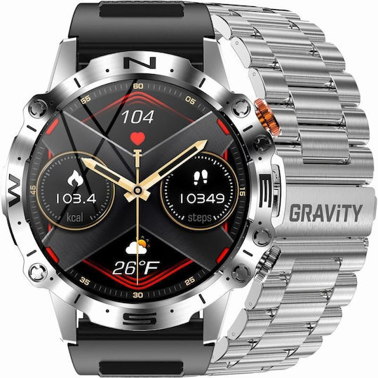 Gravity GT20-2 Smartwatch mit Herzfrequenzsensor (Schwarz)