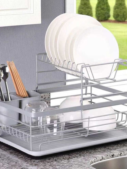 Elitehoff Στραγγιστήρι Νεροχύτη Μεταλλικό Γκρι 43x32.5x27.5cm