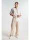Men's Beige Foulard