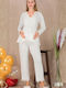 Esthisis Maternity And Breastfeeding Pajama Set Ecru