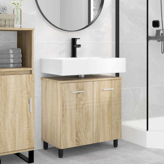 vidaXL Πάγκος με Νιπτήρα Μ60xΒ35xΥ60cm Δρυς Sonoma vidaXL Πάγκος με Νιπτήρα Μ60xΒ35xΥ60cm Δρυς Sonoma