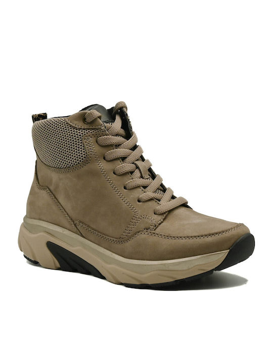 Leather Women's Gray Ankle Boots