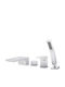Resteq Mischbatterie Bad / Duscharmaturen Komplettes Set Silber