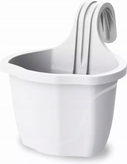 Galicja Plastic White Flower Pot 18x18cm