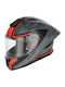 Acerbis Tarmak-X Grey/Red Motorcycle Helmet Full Face ECE 22.06 1480gr with Sun Visor