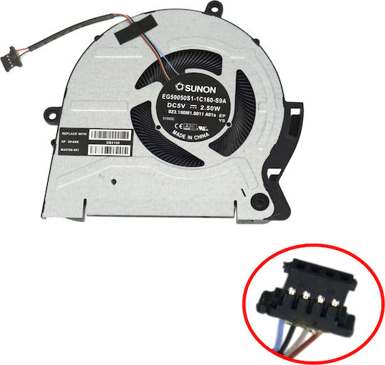 Laptop Cpu Cooling Fan Hp Envy 17-ch 17m-ch 17t-ch 17-ch0008ca 17-ch0010ca M45786-001 Eg50050s1-1c160-s9a Tpn-w148 4pin Code 81690