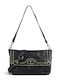 Leder Damen Schultertasche Blau