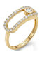 Damentlicher Ring mit Zirkon aus 14K Gold